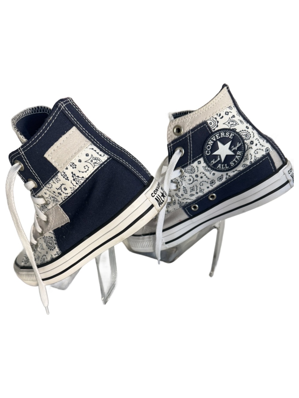 Converse Chuck Taylor All Star High-Top Sneakers with Paisley Print. 6.5